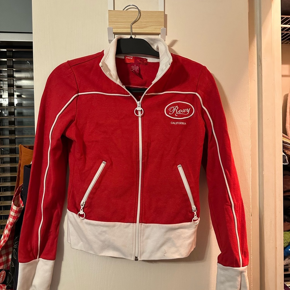 Roxy Red and White Hoodie